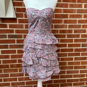 Nicola Antoni Strapless Floral Dress Size S